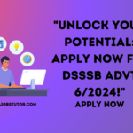 DSSSB Advt 6/2024: Recruitment Overview, Vacancy Details, Application Process, Selection Process, and Conclusion